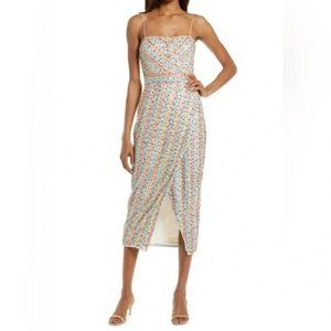 Saylor Indiana Dress Rainbow Stripe Sequin Size S